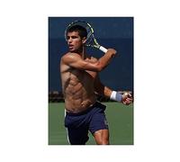 Carlos Alcaraz Poster mural sur toile joueur de tennis professionnel espagnol Décoration de chambre à coucher Paysage sportif Décoration de bureau Cadeau sans cadre 20 x 30 cm