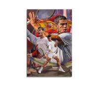 Carlos Alcaraz Poster mural sur toile pour décoration de salon 50 x 75 cm