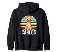 Carlos - Beau nom de garçon avec Un Lion Mignon Sweat à Capuche