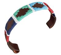 Carlos Diaz Bride de cheval en cuir véritable ciré brodé Gaucho Polo Cheval Frontal (Full (Cheval) 40,6 cm