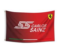Carlos Sainz 55 F1 Drapeau de Formule 1 pour décoration extérieure et intérieure 0,9 x 1,5 m