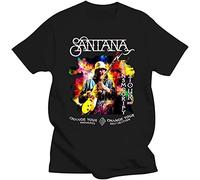 Carlos Santana Transmogrify USA Tour Black T-Shirt Printed Tee Graphic Top for Men Shirt 3XL