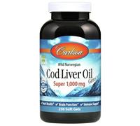 Carlson Labs Cod Liver Oil 1000 mg - 250 Capsules