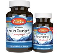 Carlson Labs, Super Oméga-3, 1200 mg, 100 + 30 gélules souples - envoi éclair