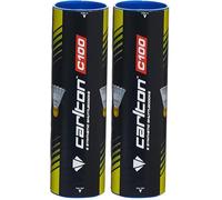 Carlton C100 Volants de Badminton Vitesse Moyenne Blanc (1 Tube de 3) (Lot de 2)