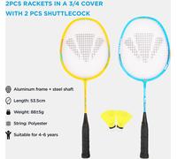 Carlton Kids Mini Badminton Sets Jaune/Bleu Taille unique Unisex