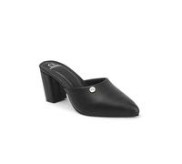 Carlton London Mules confortables et tendance à bout pointu pour femme pour un usage quotidien, le bureau, une utilisation décontractée, noir, 3 UK
