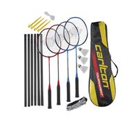 Carlton Set de badminton Tournament – 4 joueurs (4 raquettes, 3 volants, 1 sac, filet et poteaux)
