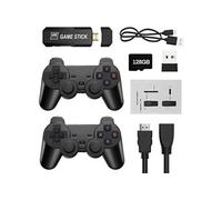 CarlyleMofan Console de jeu rétro 128G 40 000 jeux HD PSP, console de jeu TV domestique, boîte de jeu Pandora 4K avec 2 manettes, noir