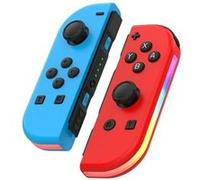 CarlyleMofan01 Manette pour Switch Sans Fil Bluetooth Contrôleurs Gamepad (Contrôleur non Officiel) - Bleu Clair/Rouge