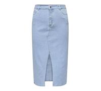 CARMAKOMA Carsiri Front Slit Skirt DNM Gua Noos Jupe midi, Bleu Jeans Clair, 48 Femmes