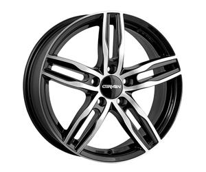 Carmani Ca146516h442bp Boulon Cercle 5.00 X 112.00 Offset 42 hub centrage 57.10 Motif 14 Paul, Noir vernis