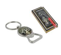 CARMANI - Décapsuleur avec porte-clés, décapsuleur manuel pour bière, boisson, soda et porte-clés imprimé avec Gustav Klimt, l'arbre de vie