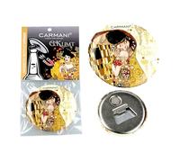 CARMANI - Décapsuleur magnétique, décapsuleur manuel pour bière, boisson, soda imprimé avec Gustav Klimt, The Kiss