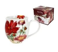CARMANI - Grande tasse tonneau pour thé, café, chocolat chaud dans une boîte cadeau, décorée avec des fleurs des champs, 450 ml