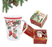 Carmani Mug en porcelaine décoré sur le thème de Noël 350 ml