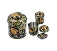 Carmani - Petite boîte de rangement en métal avec couvercle imprimé par William Morris pour thé, café, sucre