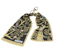 Carmani - Porte-clés pendentif en soie pour sac a main sac fourre-tout décoré avec Gustav Klimt, L'arbre de la vie