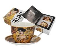 CARMANI - Tasse à thé avec soucoupe Gustav Klimt, 'Adele' 250 ml