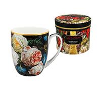 CARMANI - Tasse à thé et café à motif floral dans un coffret cadeau décoré avec Jan Davidszoon de Heem, nature morte avec fleurs 450 ml