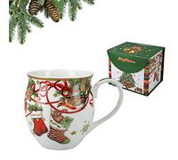 Carmani Tasse en céramique 450 ml Tasse de Noël pour thé, café, chocolat chaud