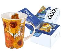 CARMANI - Tasse en porcelaine décorée avec 'Tournesols' de Vincent Van Gogh 350ml