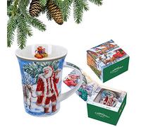 CARMANI - Tasse en porcelaine décorée avec un theme de Noël 350ml