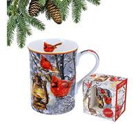 CARMANI - Tasse en porcelaine décorée avec un theme de Noël 400ml