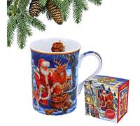 CARMANI - Tasse en porcelaine décorée avec un theme de Noël 400ml