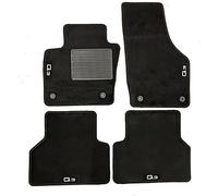 Carmats compatible avec les tapis Q3 de 2011 à 2018 en moquette avec bord antidérapant 4 attaches de fixation
