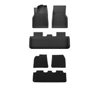 Carmats Tapis Auto pour Tesla pour Modèle Y 2025 2026 pour Juniper Tapis Coffre Tous Temps Coussinets Doublures Chargement Sol Protecteur Dossier Siège(Y 6pcs with Carpet L)