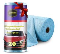 CarMax® - Lot de 20 chiffons en microfibre réutilisables pour nettoyage et nettoyage de voiture Bleu 30 x 30 cm