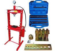 Carmax Presse 20 t Double Pompe avec adaptateurs et 8 poinçons