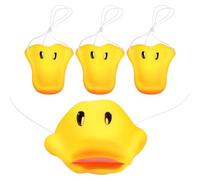 CARMELIT YBZ-02 Lot de 4 masques à bec de canard pour cosplay - Masque de nez fantaisie de canard - Accessoire de déguisement pour cosplay - Jaune