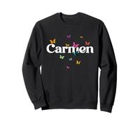 Carmen - Joli prénom de Fille avec des Papillons colorés Sweatshirt