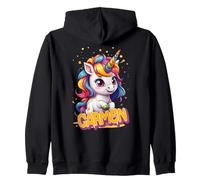 Carmen - Joli prénom de Fille avec Un Licorne Adorable Sweat à Capuche