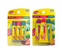 Carmex Baume à lèvres hydratant 3 tubes de saveurs assorties - Cerise fraîche, fraise, vert d'hiver (lot de 2)