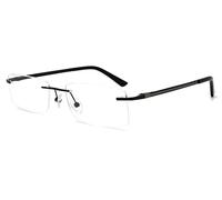 CARMIM Cadres légers montures de lunettes métal sans frontières monture hommes femmes lentille transparente noir rectangle montures de lunettes
