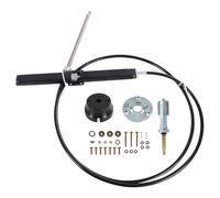 CARMOCAR SS14112 Kit de direction hors-bord à montage arrière de 3,7 m pour Teleflex & Safe-T Comprend une barre de support, un câble de direction de 3,7 m, un kit de lunette de 90 degrés pour