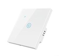 CARMOTTER Interrupteur minuterie intelligent pour chauffe-eau, interrupteur de chauffe-eau WiFi 40 A, tactile, automatique, blanc