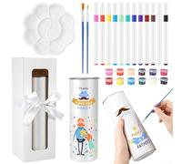 CARMOTTER Kit de peinture en acier inoxydable avec marqueurs et peintures acryliques pour Noël, couples, rendez-vous galants, soirées