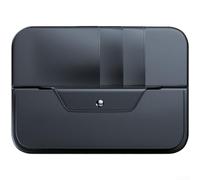 CARMOTTER Support de rangement pour pare-soleil de véhicule pour lunettes de soleil, documents, stylo - Rabat magnétique One-Touch Press Accessoire d'intérieur de voiture - Noir 20,3 x 15,3 cm