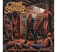 CARNAL SAVAGERY - GRAVEWORMS, CADAVERS, Coffins and Bones (Clear Blood Red) [Import]