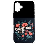 Carnation Cozy Speech avec de Belles Fleurs Sauvages pour Jardinier Coque pour iPhone 16 Plus