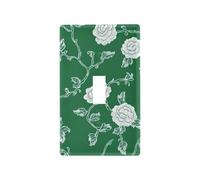 Carnation Lace Emerald Green Decorative Switch Cover Unique Wall Switch Plates Tapa Para Interruptor de luz Interrupteur à bascule