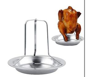 Carnaval Commerçant Porte-poulet canette de bière - Porte-poulet en rôti vertical en acier inoxydable Porte-rôtissoire Barbecue Grill Grill Tools, pour Grill Oven BBQ