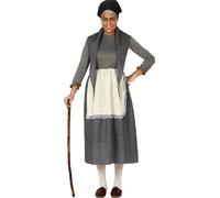 Carnaval Cultures du monde Costume de grand-mère Robe Gammel Vestiaire traditionnel, Taille : 42 - 44 (L) Couleur : Gris