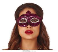 Carnaval de Venise Masque festif pour les yeux pailleté noir rose noble Accessoire Costume Bal, Couleur : Violet