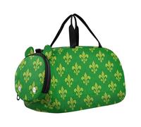 Carnaval Fleur de lys vert mignon sac de sport pour enfants avec compartiment à chaussures Sac de voyage léger pour voyage, natation, danse, ballet bolsos deportivos para mujer