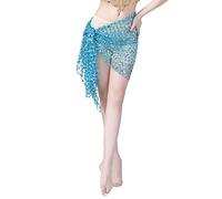 Carnaval Jupe courte pour femme Danse du ventre Chaîne de taille à paillettes Écharpe carrée Danse Performance Costume Paillettes Scellement de la taille Serviette de hanche Serviette de hanche 2026